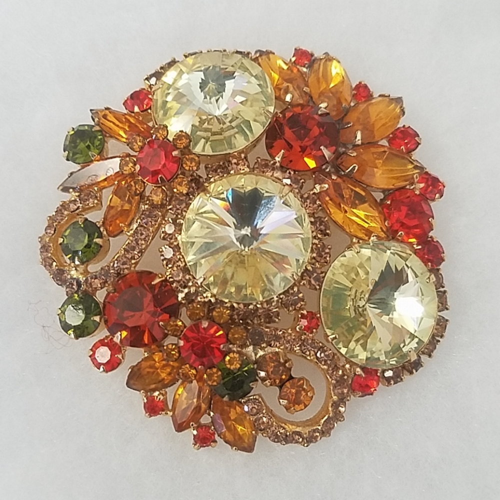 WEISS BROOCH PIN & EARRINGS - Picture 4 of 8